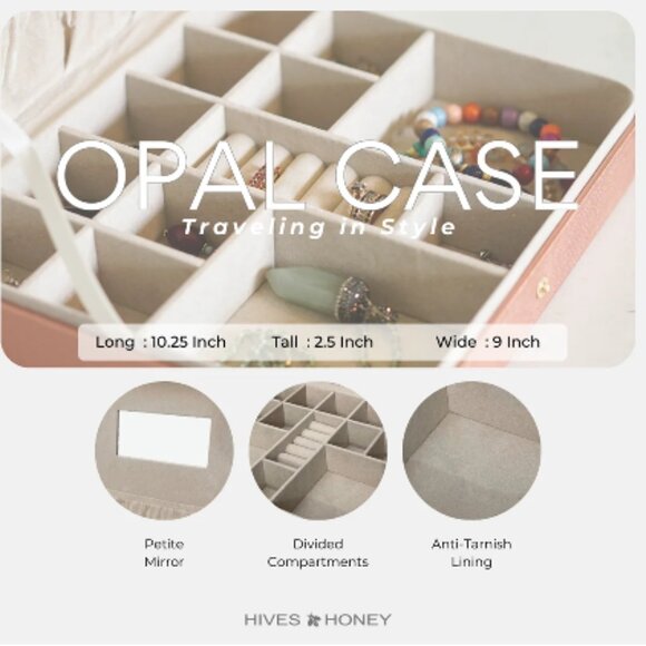 Coral Jewelry Travel Case - Picture 2 of 15